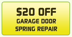 20% off garage door spring repair